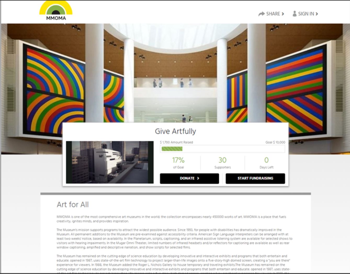 screenshot of Mission CRM